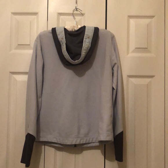 Adidas women's blue hooded zip up - Picture 2 of 4